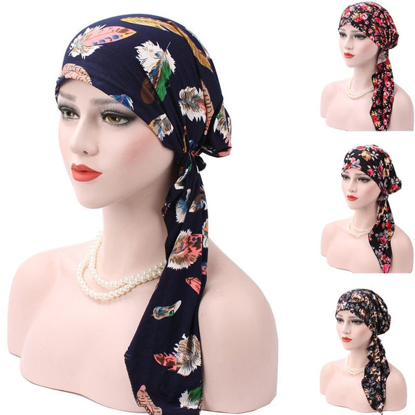 Maryam's Diamond Style Pre-Tied Flower Print Hijab