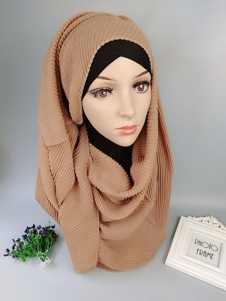 Maryam's Diamond Style Ridge Viscose Crumpled Hijab