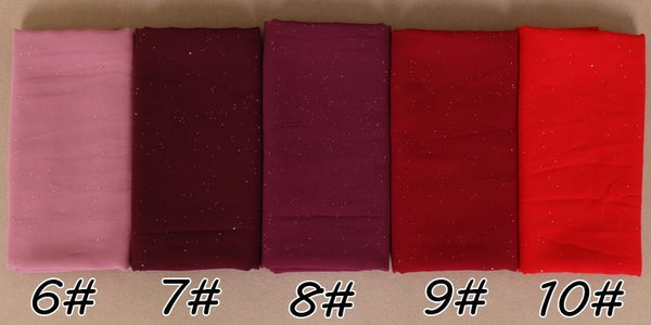 Maryam's Diamond Style Plain Chiffon Hijab with Silver Dot Hijab