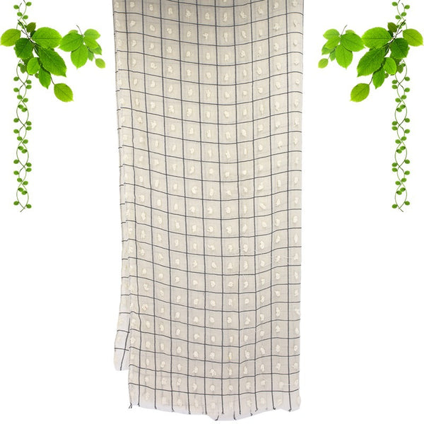 Maryam's Diamond Style Plain Checked Cotton Crinkle Hijab