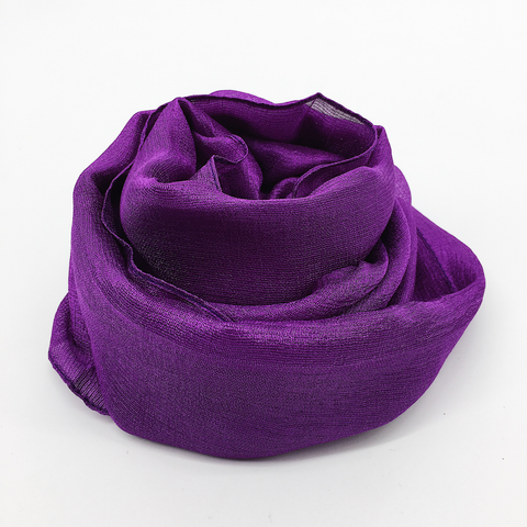 Maryam's Diamond Style Plain Linen Silk Polyester Hijab