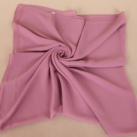 Maryam's Diamond Style Square Everyday Pure Solid Colour Chiffon Hijab