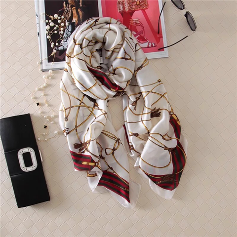 Maryam's Diamond Style Stunning Silk Satin Printed Shawl/Hijab