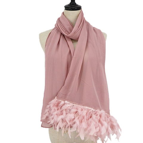 Maryam's Diamond Style Signature Feather Chiffon Hijab