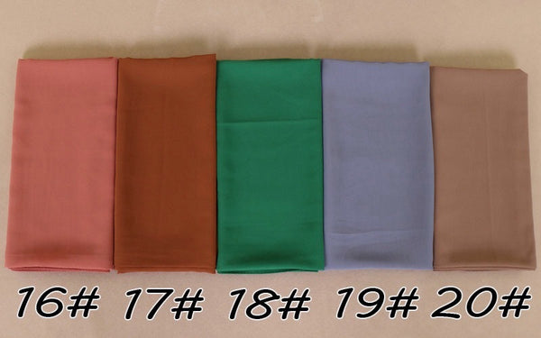Maryam's Diamond Style Square Everyday Pure Solid Colour Chiffon Hijab