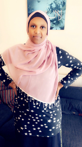 Maryam's Diamond Style Plain Chiffon with Tassels Pearls Hijab