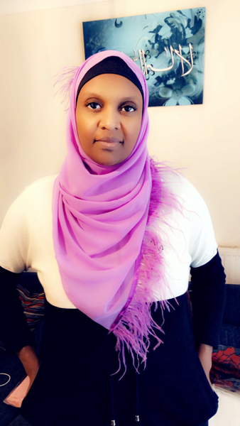 Maryam's Diamond Style Stunning Feather Chiffon Hijab/Shawl
