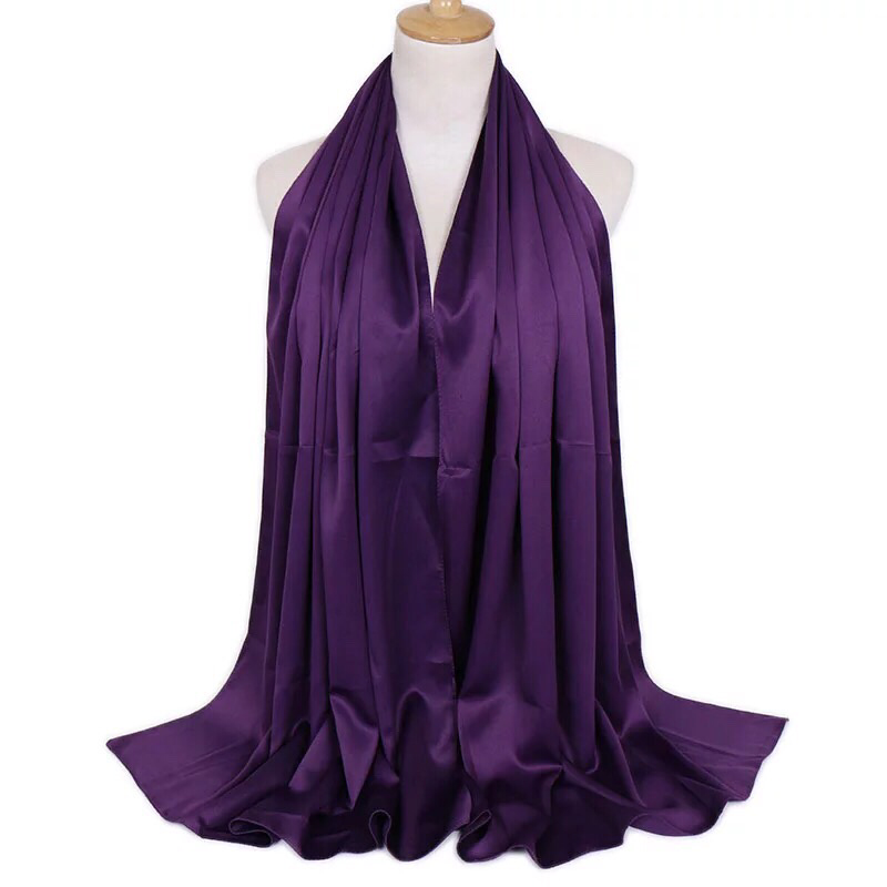 Maryam's Diamond Style Stunning Plain Satin Shawl/Hijab