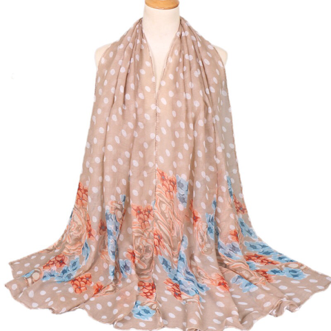 Maryam's Diamond Style Gradient Dot Print Viscose Soft Hijab/Shawl
