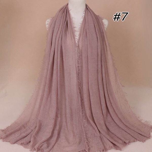 Maryam's Diamond Style Latest Premium Shimmer Cotton Crinkle Hijab