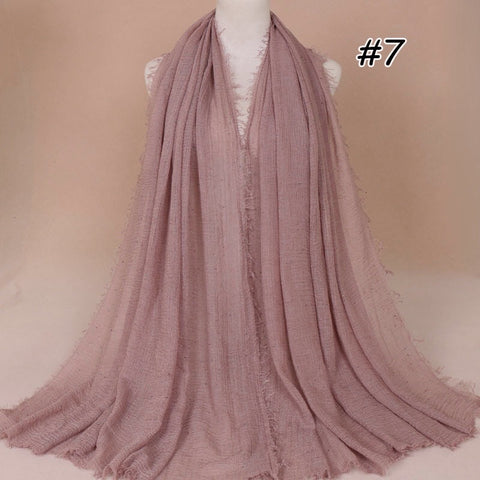 Maryam's Diamond Style Latest Premium Shimmer Cotton Crinkle Hijab