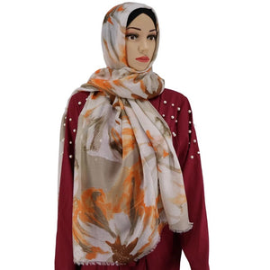 Maryam's Diamond Style Printed Cotton Viscose Hijab/Shawl