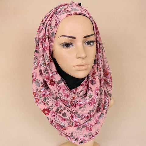 Maryam's Diamond Style Premium Printed Jersey Hijab/Shawl