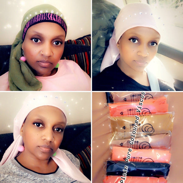 Maryam's Diamond Style Plain Pure Colour Viscose Soft Hijab/Shawl