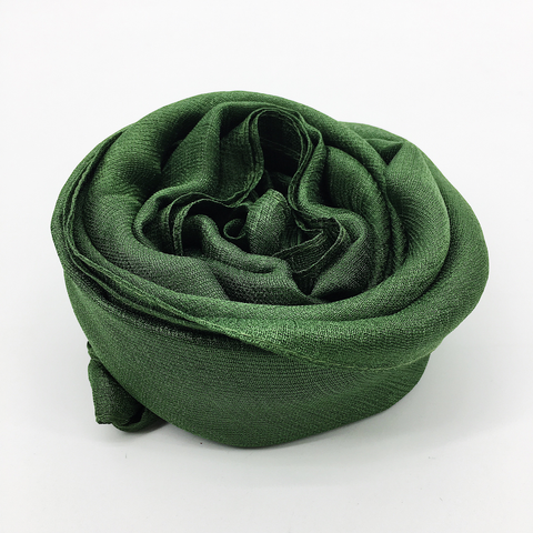 Maryam's Diamond Style Plain Linen Silk Polyester Hijab