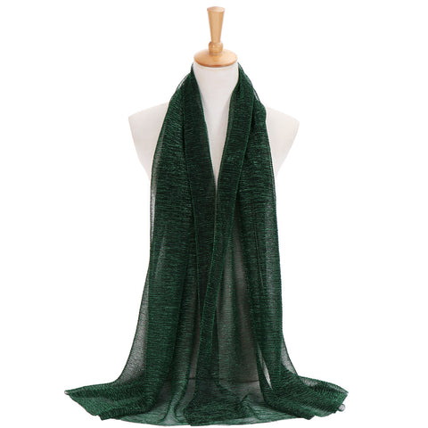 Maryam's Diamond Style Newest Shimmer Polyester Crinkle Hijab