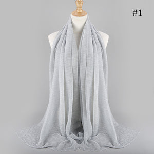 Maryam's Diamond Style Newest Shimmer Polyester Crinkle Hijab