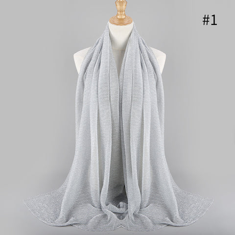 Maryam's Diamond Style Newest Shimmer Polyester Crinkle Hijab