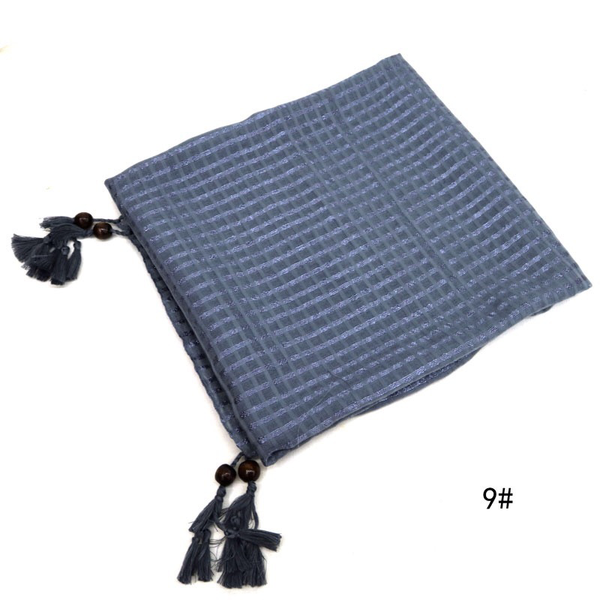 Maryam's Diamond Style Latest Polyester Beads Snood Hijab
