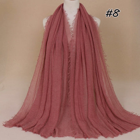 Maryam's Diamond Style Latest Premium Shimmer Cotton Crinkle Hijab