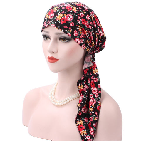 Maryam's Diamond Style Pre-Tied Flower Print Hijab