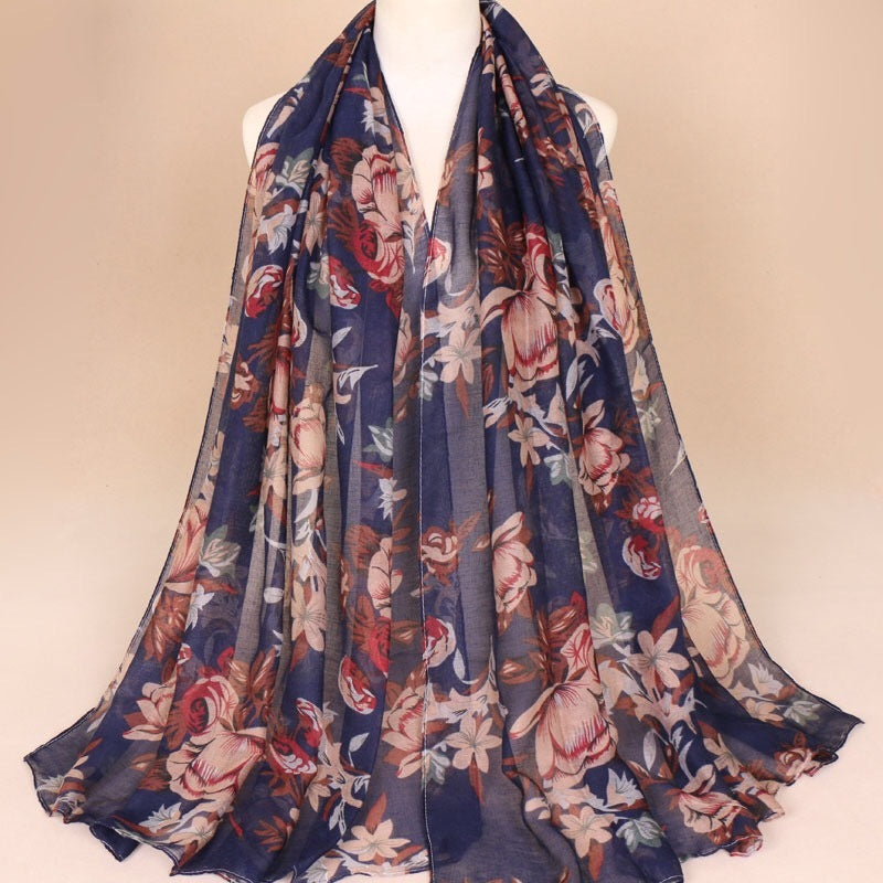 Maryam's Diamond Style Floral Print Viscose Soft Hijab/Shawl