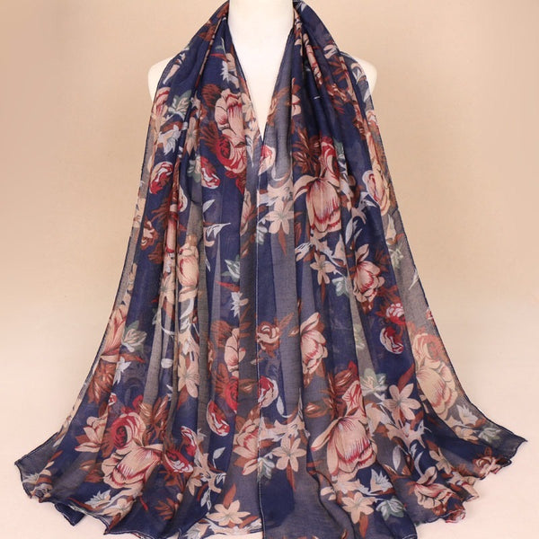 Maryam's Diamond Style Floral Print Viscose Soft Hijab/Shawl