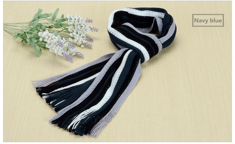Maryam's Diamond Style Men Luxury Tassel Cashmere Scarf
