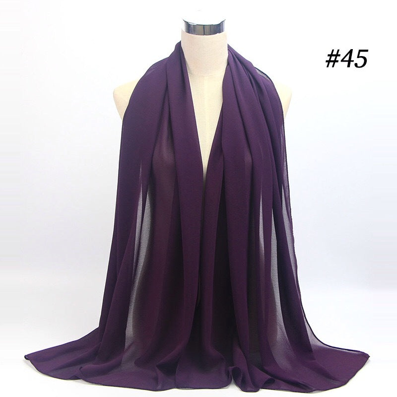 Maryam's Diamond Style Georgette Soft Chiffon Scarf/Hijab