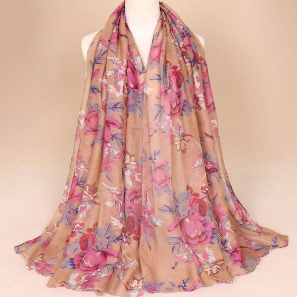 Maryam's Diamond Style Floral Print Viscose Soft Hijab/Shawl