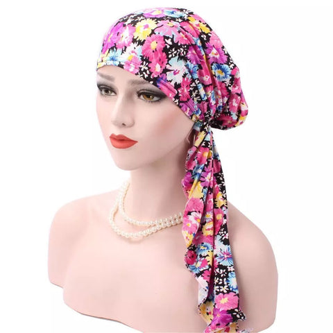 Maryam's Diamond Style Pre-Tied Flower Print Hijab