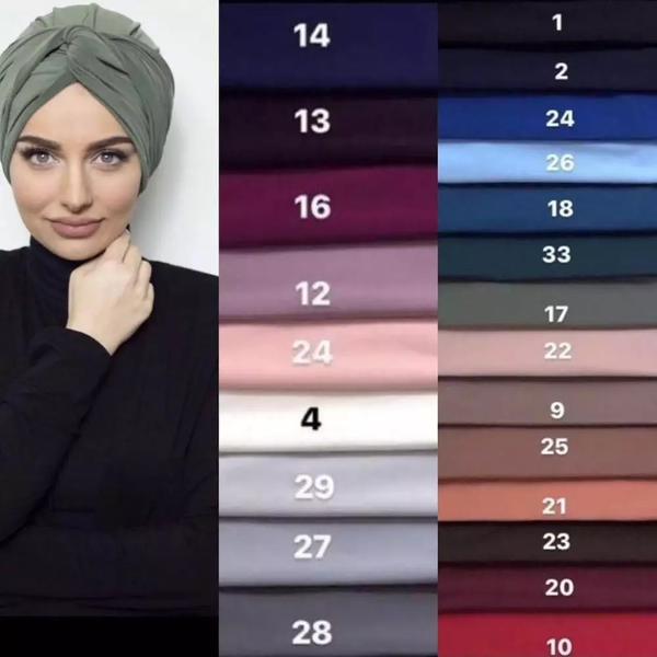 Maryam's Diamond Style Plain Suede Turban Wrap/Cap