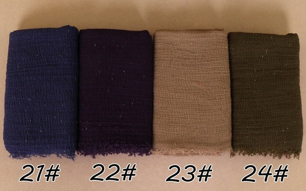 Maryam's Diamond Style Latest Premium Shimmer Cotton Crinkle Hijab