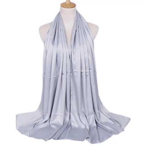 Maryam's Diamond Style Stunning Plain Satin Shawl/Hijab