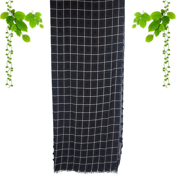 Maryam's Diamond Style Plain Checked Cotton Crinkle Hijab