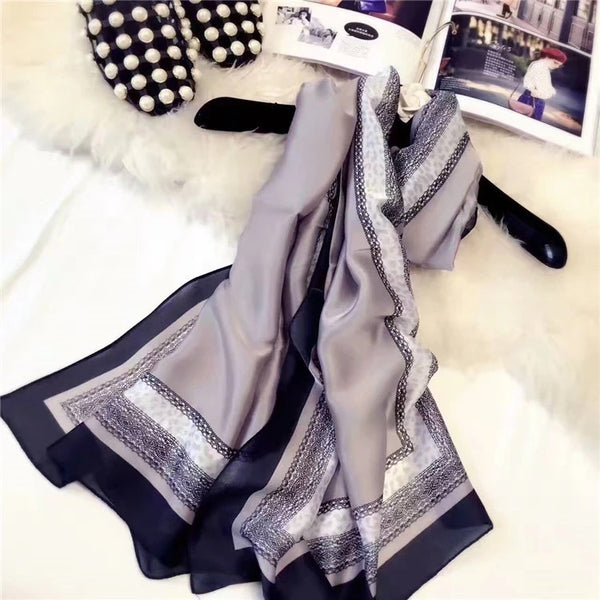 Maryam's Diamond Style Latest Silk Satin Soft Floral Print Arab Shawl/Hijab