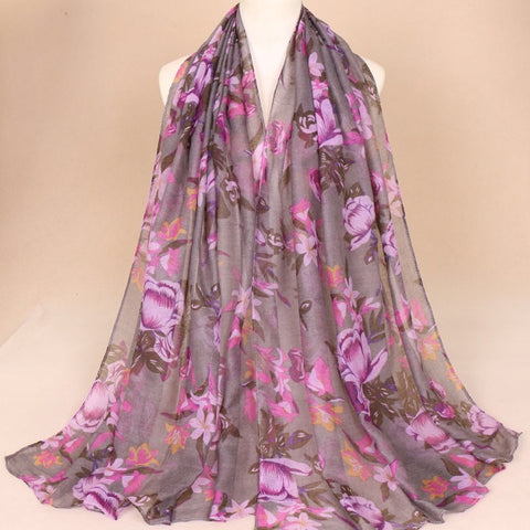 Maryam's Diamond Style Floral Print Viscose Soft Hijab/Shawl