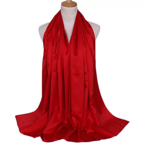 Maryam's Diamond Style Stunning Plain Satin Shawl/Hijab