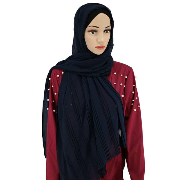 Maryam's Diamond Style Double Pleated Chiffon Hijab