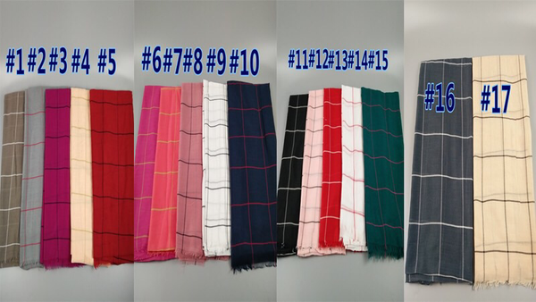 Maryam's Diamond Style Plain Checked Cotton Hijab