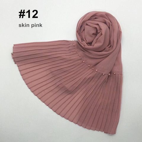 Maryam's Diamond Style Lurex Pleated Chiffon Crinkle with Beads Hijab