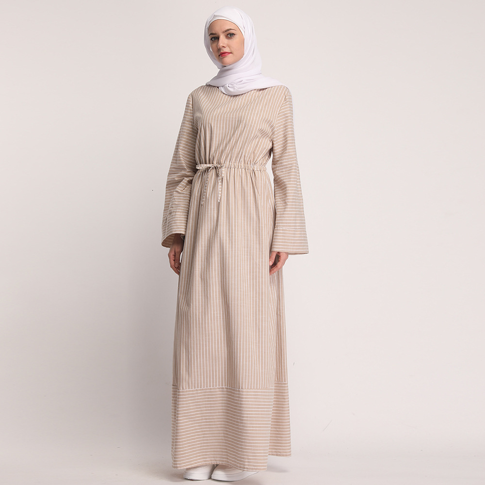 Maryam's Diamond Style Stunning Maxi Stripes Cotton Dress