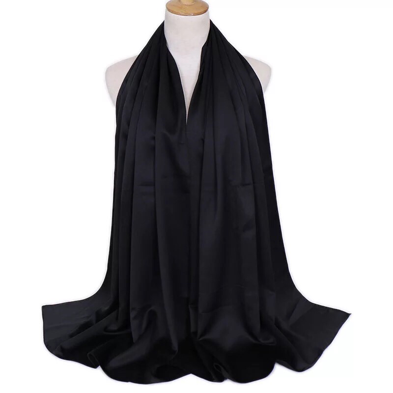 Maryam's Diamond Style Stunning Plain Satin Shawl/Hijab