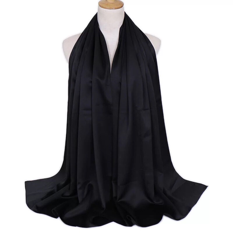 Maryam's Diamond Style Stunning Plain Satin Shawl/Hijab