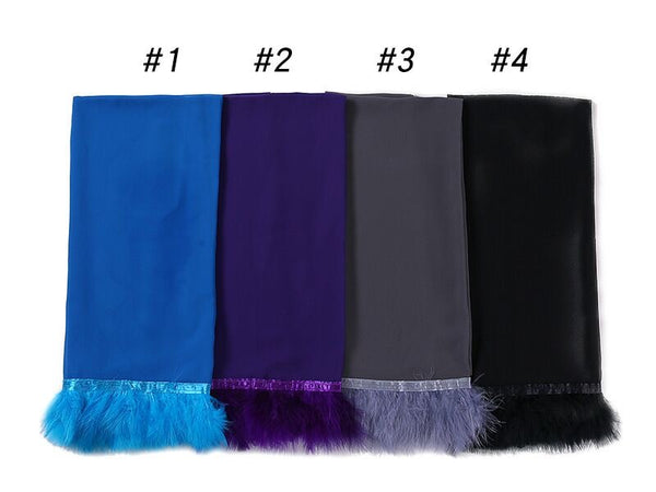 Maryam’s Diamond Style Furry Feather Edge Chiffon Hijab