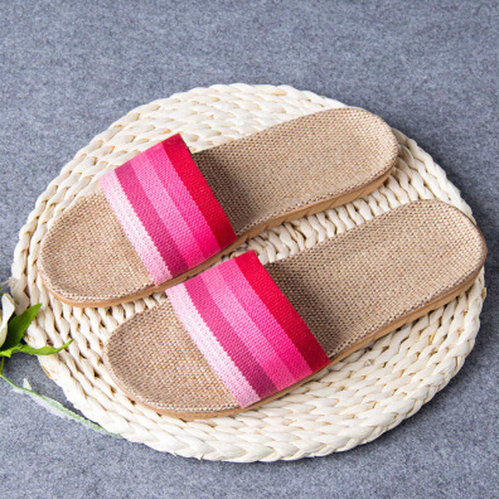 Maryam's Diamond Style Latest Anti-Slip Linen Slippers