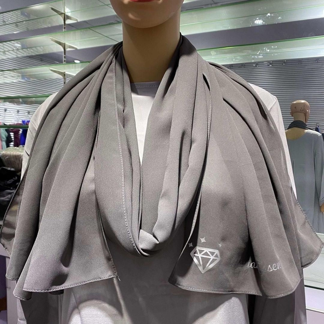 Maryam’s Diamond Style Plain Signature Chiffon Hijab