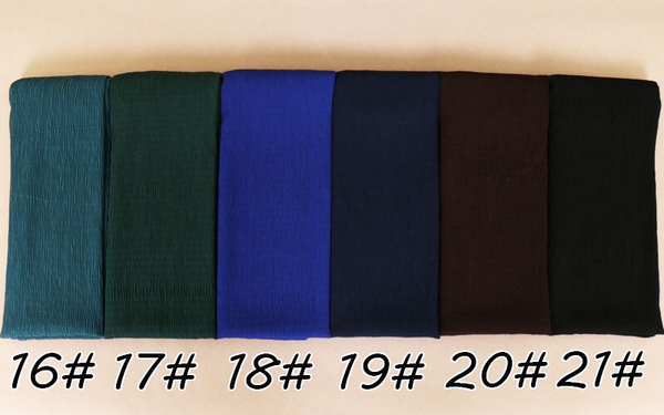 Maryam's Diamond Style Plain Crumple Wrinkle  Crinkle Chiffon Hijab