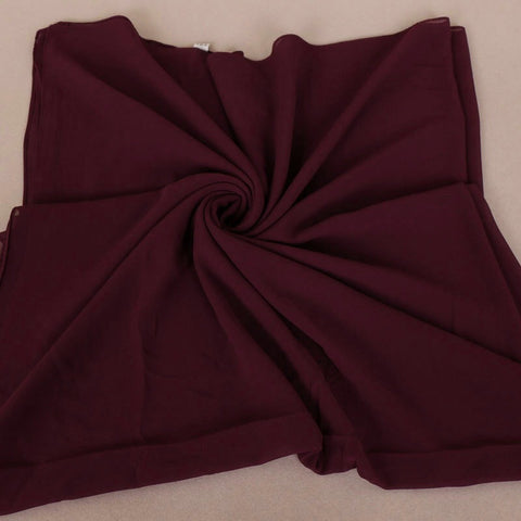 Maryam's Diamond Style Square Everyday Pure Solid Colour Chiffon Hijab