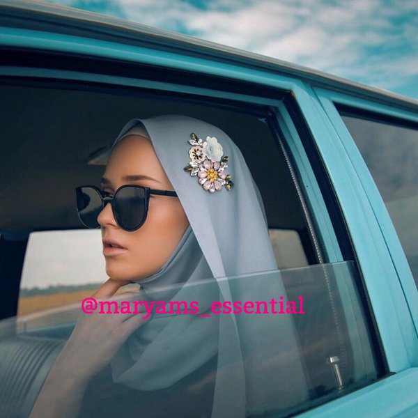 Maryam's Diamond Style Stunning Luxury Chiffon Hijab/Shawl